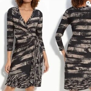 BCBGMaxAzria Black Wrap Mini Dress Size M